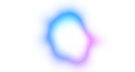 Wall Mural - abstract neon glowing color gradients shape cutout on transparent background, neon wave fluid overla