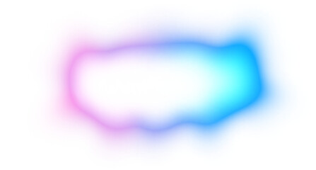 Wall Mural - abstract neon glowing color gradients shape cutout on transparent background, neon wave fluid overla
