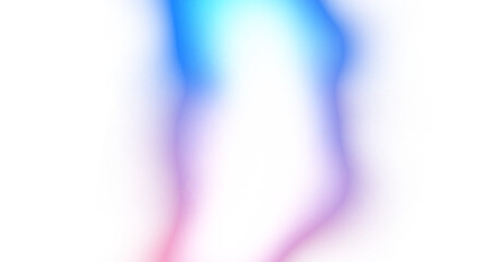Wall Mural - abstract neon glowing color gradients shape cutout on transparent background, neon wave fluid overla