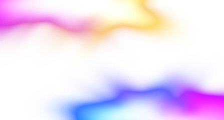Wall Mural - abstract neon glowing color gradients shape cutout on transparent background, neon wave fluid overla