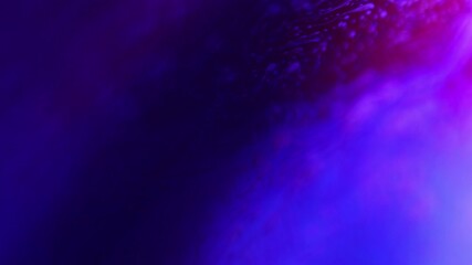 Poster - Deep purple liquid surface on black background, oil stains movement, bright chemistry, deep space background