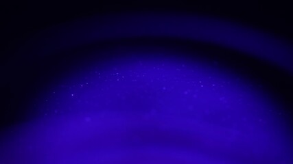 Poster - purple liquid sphere on black background, oil stains movement, bright chemistry, deep space background