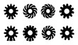 © Валерий Тодаренко - Eight unique gear symbols in black on white background