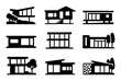 © Валерий Тодаренко - Modern minimalist house silhouettes collection in various designs