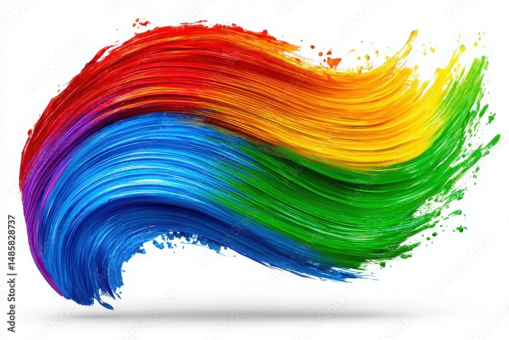 Bright colors blend together in a dynamic swirl of paint strokes, showcasing red, blue, yellow, and green. The abstract design evokes creativity and energy, inviting artistic inspiration.