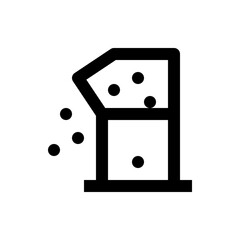Poster - Illustration of a black outline structure containing black dots with some dots outside the structure