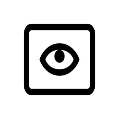 Poster - Eye icon inside a rounded rectangle shape representing visibility or view mode in a user interface setting