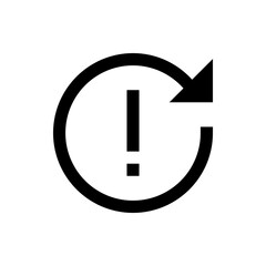 Poster - an illustration of a circular arrow with an exclamation point inside, indicating a refresh error sta