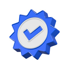 Fototapete - check mark approve icon check list 3d rendering