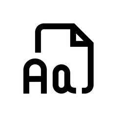Poster - Illustration of a document with the letters aa in bold black font on a white background in vector format