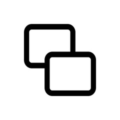 Poster - Overlapping rounded rectangles in black outline representing layers or windows interface element design concept