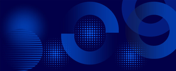 Poster - abstract blue geometric background. dynamic shapes composition. eps10 vector