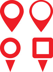Poster - Location pointer icon set . Map marker pointer icon . Location pin icon in different shapes . Vector illustration