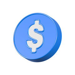 Fototapete - Dollar coin sign button 3d rendering 