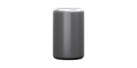 Poster - Sleek Gray Smart Speaker. Modern Audio Technology And Home Automation Isolated On Transparent Background