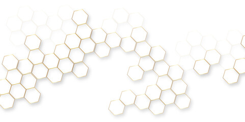 Canvas Print - abstract white hexagon background, seamless pattern with hexagon. hexagonal white hexagons honeycomb