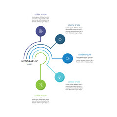 Poster - Vector infographic label design with circle infographic template design and 5 options or steps.