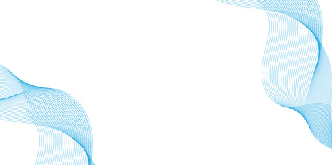 Canvas Print - abstract modern with blue wavy lines and particles technology backdrop, dynamic flowing wave lines d