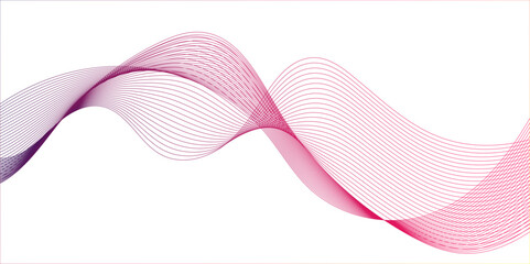 Canvas Print - abstract modern golden or pink wave lines background, abstract colorful wave with dotted lines on wh