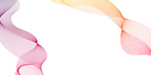 Canvas Print - abstract modern golden or pink wave lines background, abstract colorful wave with dotted lines on wh