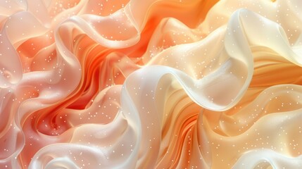 Poster - A calming abstract gradient in soft coral and buttery yellow, seamless color flow, subtle glossy effects, ultra-clean aesthetic, great for app or website visuals