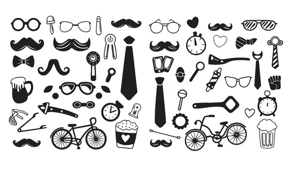 Happy Father's Day icon set