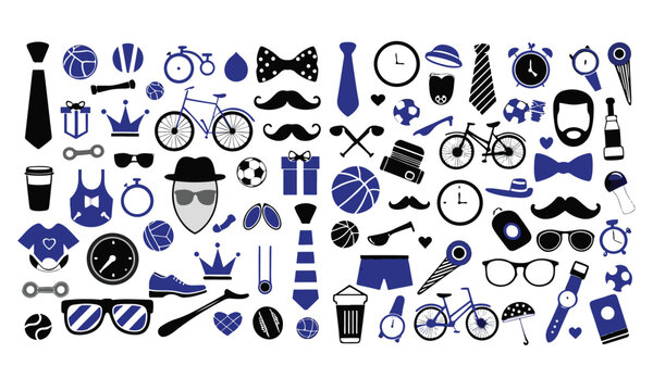 Happy Father's Day icon set
