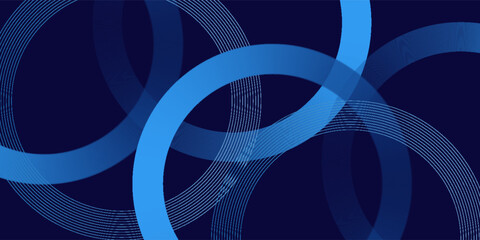 Poster - Abstract blue glowing geometric lines modern shiny blue circle lines pattern. Suit for cover banner brochure.eps10