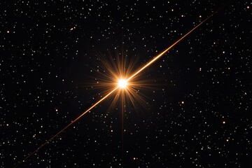 Wall Mural - Bright starburst in night sky