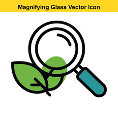 Fototapete - Magnifying Glass Icon Vector Outline – Search Symbol Illustration. magnifying, glass, icon, vector, outline, search, symbol