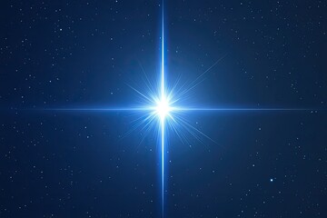 Wall Mural - Bright star in deep space