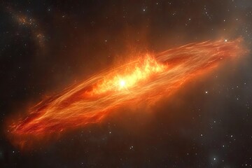 Wall Mural - Fiery cosmic disc in the void