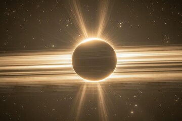 Wall Mural - Cosmic Ringed Orb