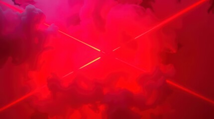 Aufkleber - Red Lasers Bursting Through the Clouds
