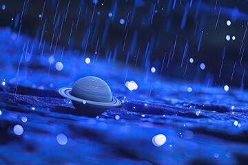 Wall Mural - Alien planet in a cosmic storm