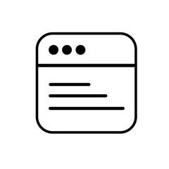 Wall Mural - website browser interface icon