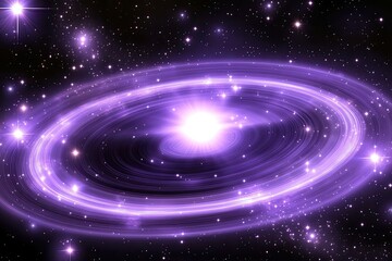 Wall Mural - Cosmic swirl of vibrant purple