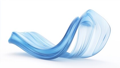 Aufkleber - Blue Wave Curved: Ideal For Presenting Technological Trends And Innovations In Magazine Covers And Articles With A Light Blue Arc