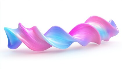 Aufkleber - Vibrant Neon Motion: A Realistic Pink Speed With Reflective Curves And Blue/Purple Laser Beams, Creating An Electric Wave Swirl Trail.