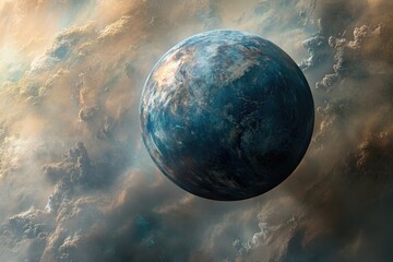 Wall Mural - Alien planet in nebula (5)