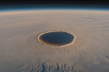 Wall Mural - Crater on Alien Planet