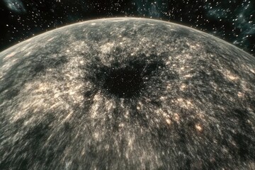 Wall Mural - Cosmic hole in a distant planet