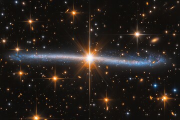 Wall Mural - Galaxy in deep space with stars