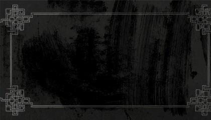 Leinwandbilder - dark grunge textured background with distressed brush strokes and chaotic scratch lines for moody web design, edgy print media, or abstract branding concept

