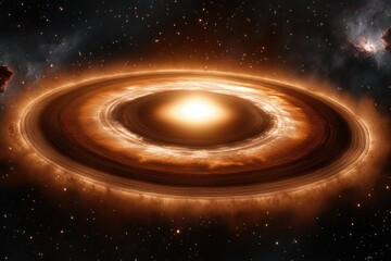 Wall Mural - Cosmic ringed planet (6)