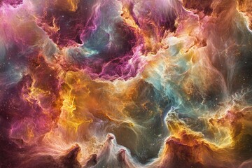 Wall Mural - Abstract cosmic nebula (10)