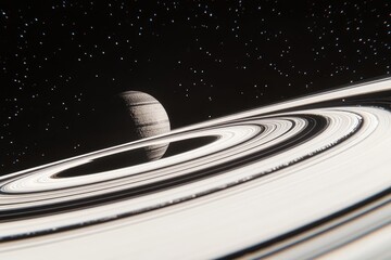 Wall Mural - Cosmic ringed planet in deep space