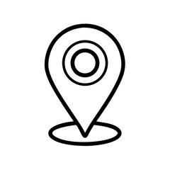 Aufkleber - Map Marker with Circular Base Icon Representing Location and Navigation Point