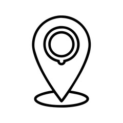 Aufkleber - Map Marker with Circular Base Icon Representing Location and Navigation Point