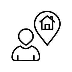 Poster - Person with Lightbulb and House Icon Representing Smart Home Ideas and Innovation